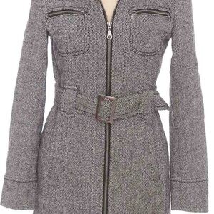 Women's Gray Belted Jacket